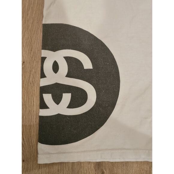 Vintage 00s Stussy AOP Big Logo Hype tee Skate OG rare Tokyo NYC Medium White - Picture 3 of 10